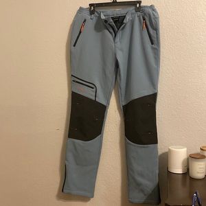 Sky Blue Postropaky Women’s Outdoor Snow Ski Pants. Size 14 Tall.